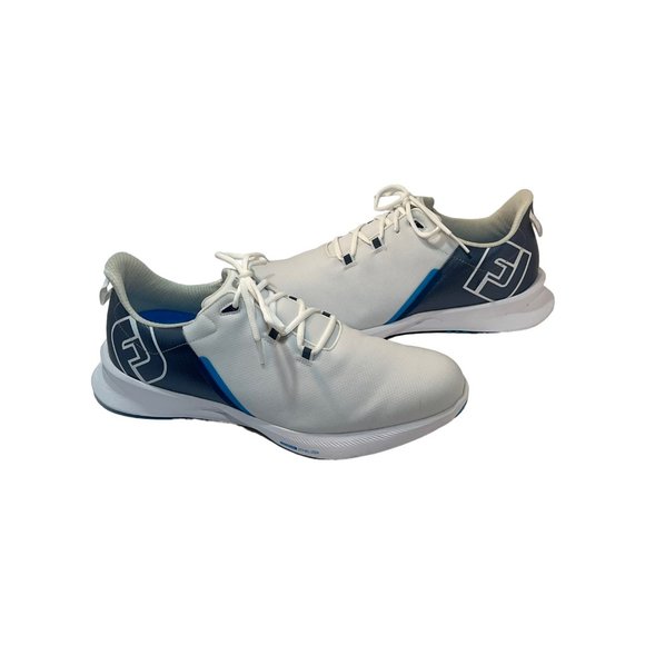 FootJoy Men\'s Fuel Sport 2023 Golf Shoes Size 13 M White/Navy/Aqua 55454 main image 5